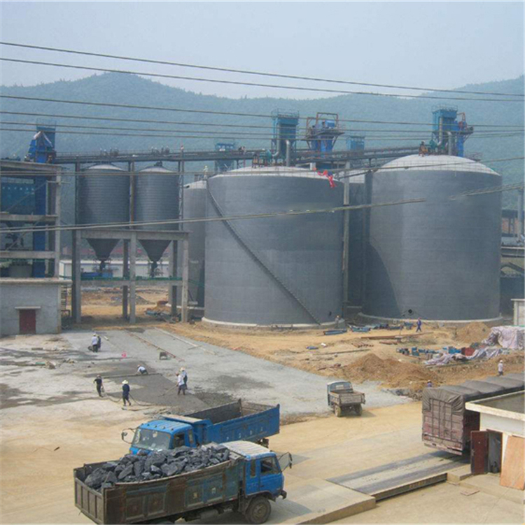 宁波水泥钢板仓2座3000吨青岛项目进入施工